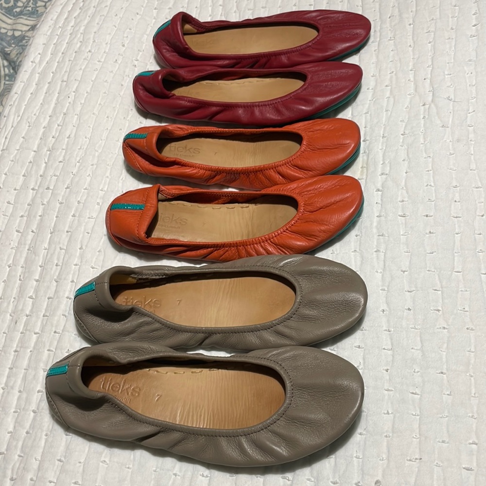GUC Tieks Shoes (3 pairs) Size 7